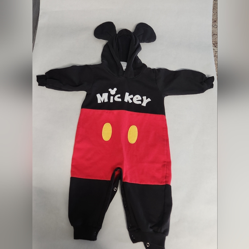 Disney Store Mickey Mouse One Piece Hooded Costume/ Outfit - Size M